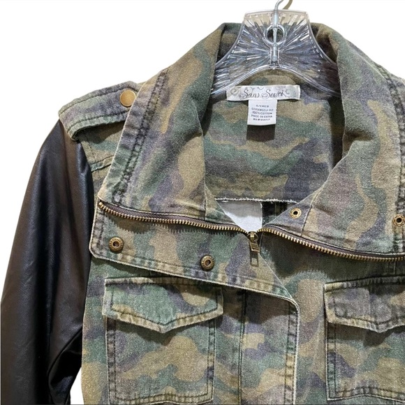 Sans Souci camo jacket with faux leather - Picture 3 of 6